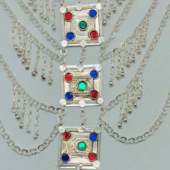 Handmade Gypsy Multilayers Pendant and Chain Necklace - Picture 3 of 10